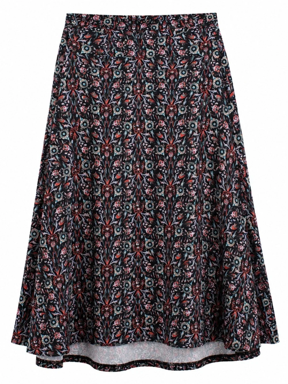 NWT LuLaRoe Azure Skirt XS Black Floral Boho Stretchy